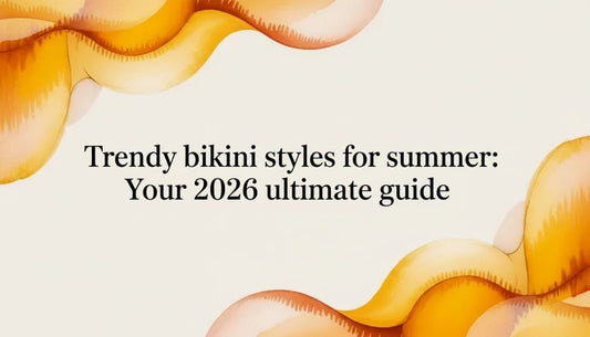 Decorative watercolor frame for bikini style article title card