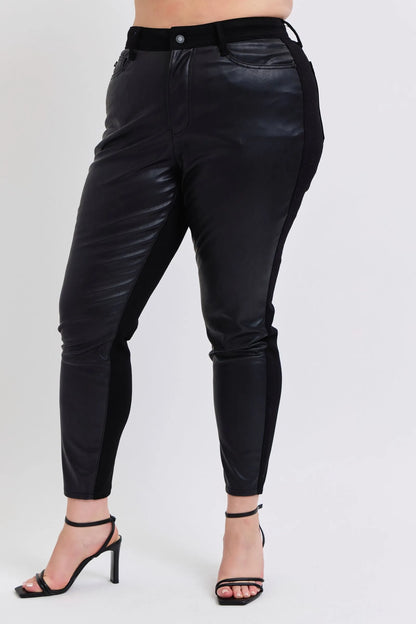 Judy Blue High-Waist Faux Leather Skinny Pants – Plus Size - Be Juliet