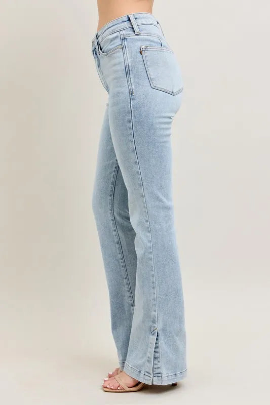 Judy Blue Tummy Control Vintage Wash Slim Boot Jeans – Plus Size - Be Juliet