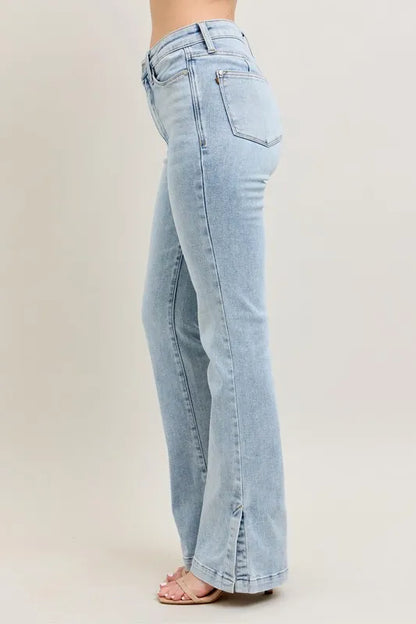 Judy Blue Tummy Control Vintage Wash Slim Boot Jeans – Plus Size - Be Juliet