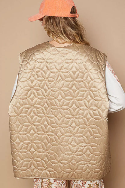Maribel Floral Quilted Vest - Be Juliet