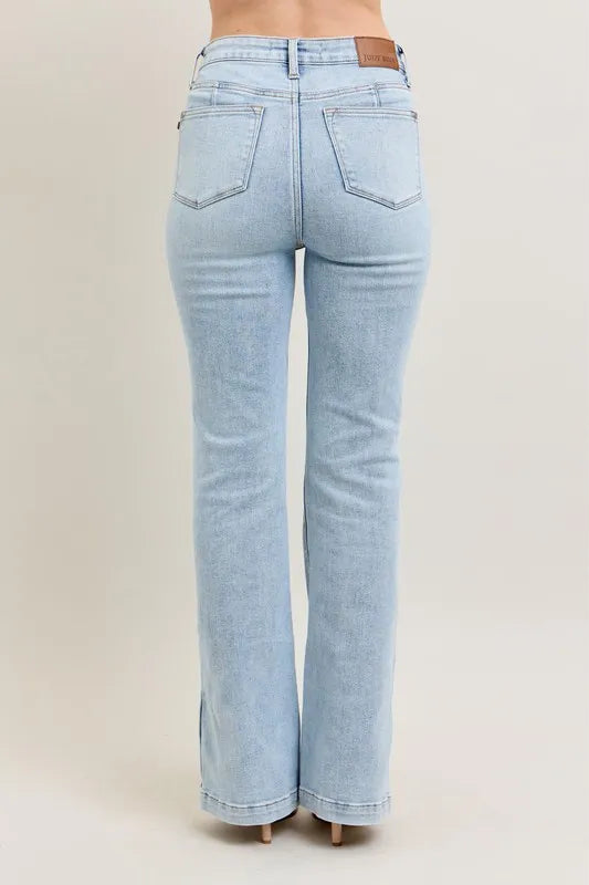 Judy Blue Tummy Control Vintage Wash Slim Boot Jeans – Plus Size - Be Juliet