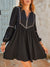 Ruched Notched Long Sleeve Mini Dress - Be Juliet