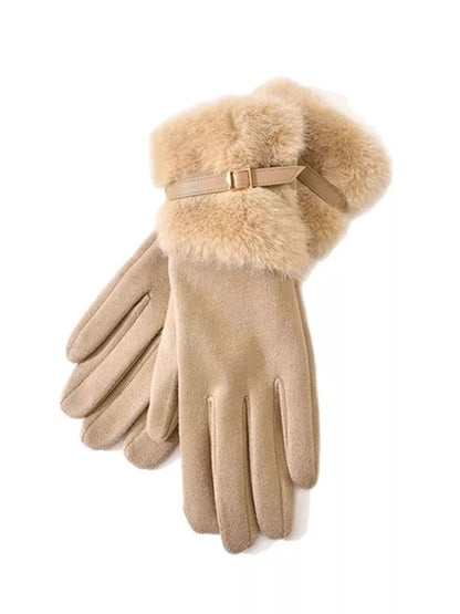 Chloé Faux Fur Cuff Gloves - Be Juliet