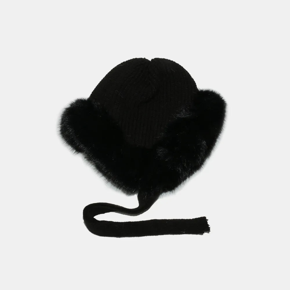 Thermal Tied Fuzzy Winter Hat - Be Juliet
