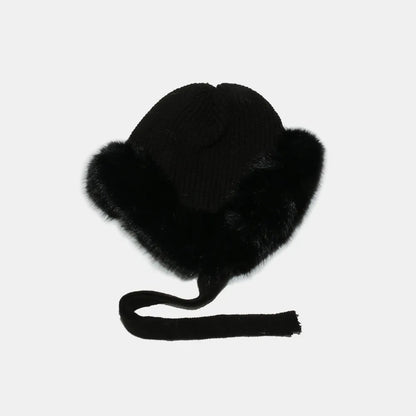 Thermal Tied Fuzzy Winter Hat - Be Juliet