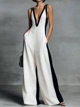 Céline Contrast Trim Jumpsuit - Be Juliet