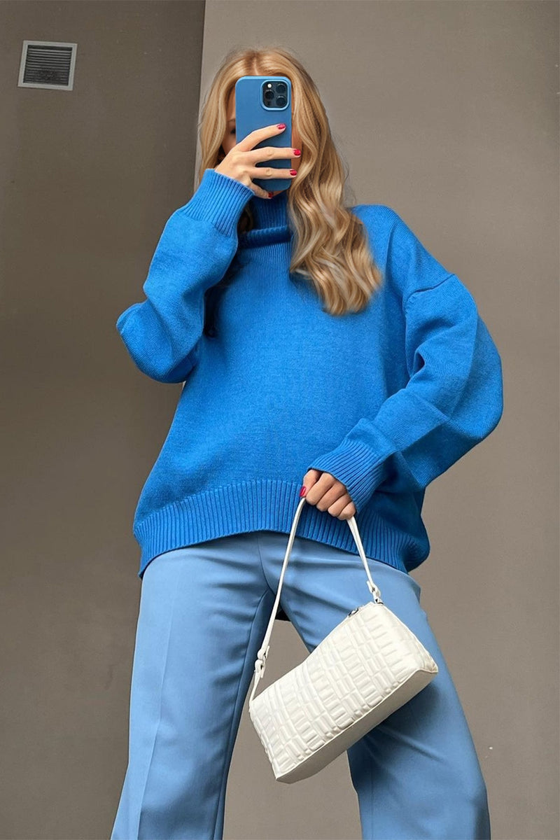 Basic Bae Turtleneck Long Sleeve Sweater