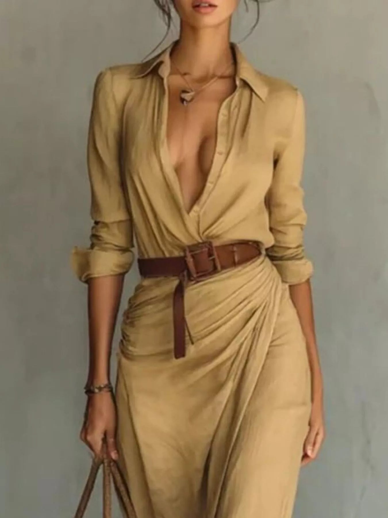 Juliette Ruched Long Sleeve Maxi Dress - Be Juliet