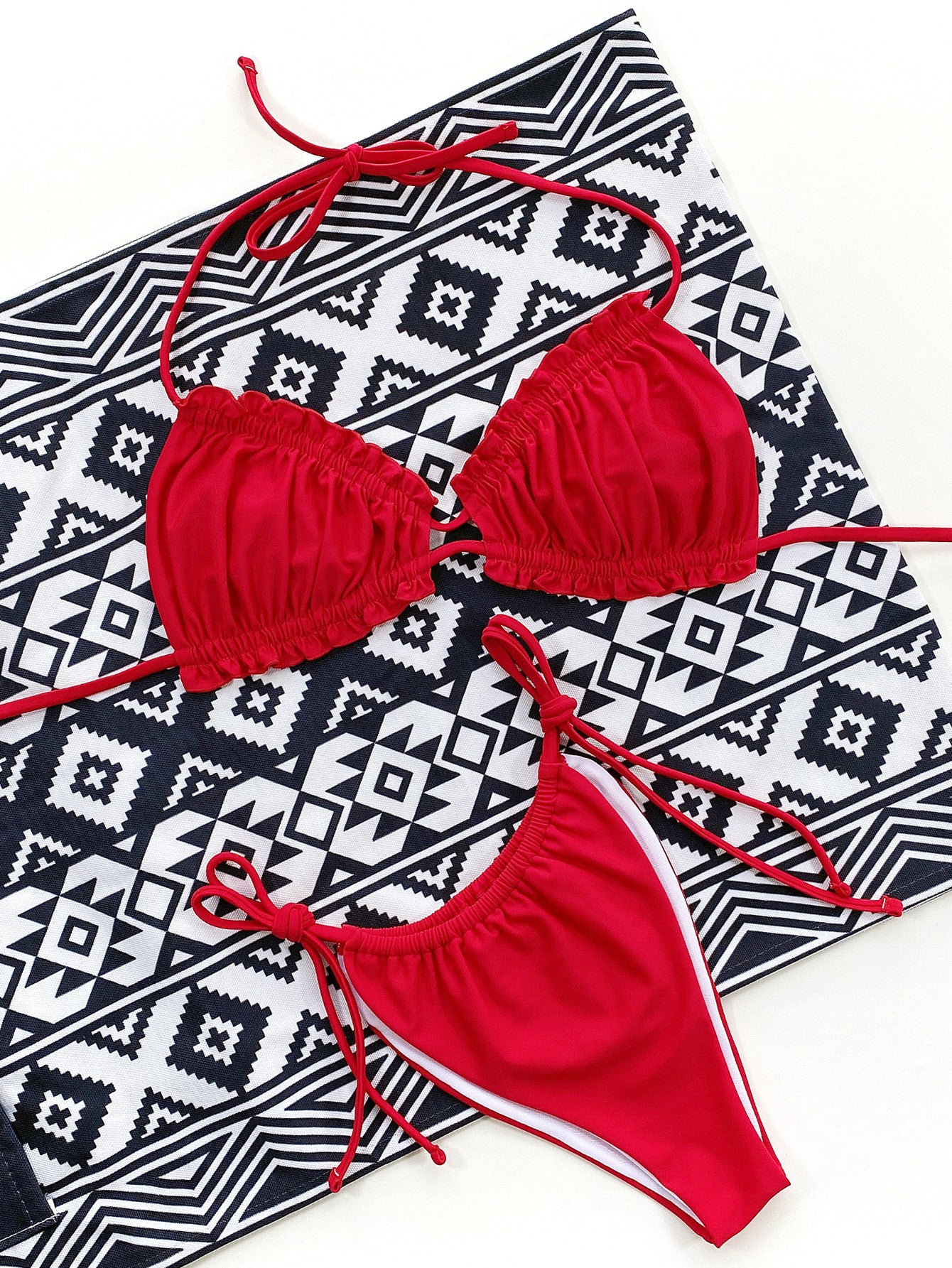 Frill Trill Halter Neck Bikini - Be Juliet
