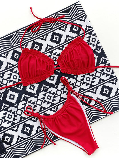Frill Trill Halter Neck Bikini - Be Juliet
