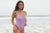 Angelina One-Piece - front angled view with drawstring cinch - Be Juliet