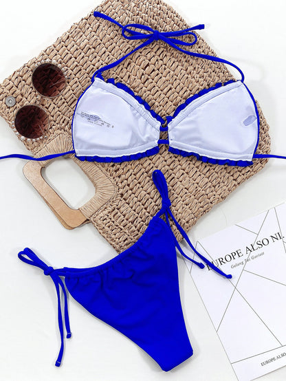 Frill Trill Halter Neck Bikini - Be Juliet