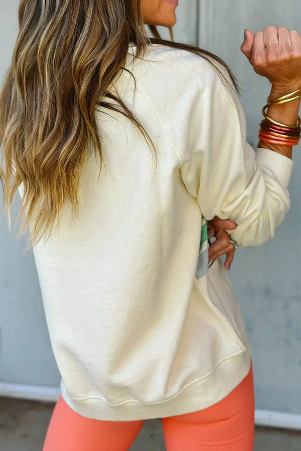 Bella Contrast Long Sleeve Sweatshirt