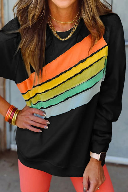 Bella Contrast Long Sleeve Sweatshirt - Be Juliet