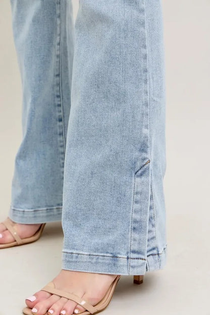 Judy Blue Tummy Control Vintage Wash Slim Boot Jeans – Plus Size - Be Juliet