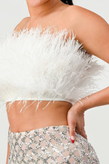 Fur Real Crop Tube Top