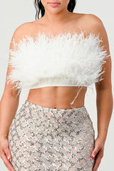 Fur Real Crop Tube Top