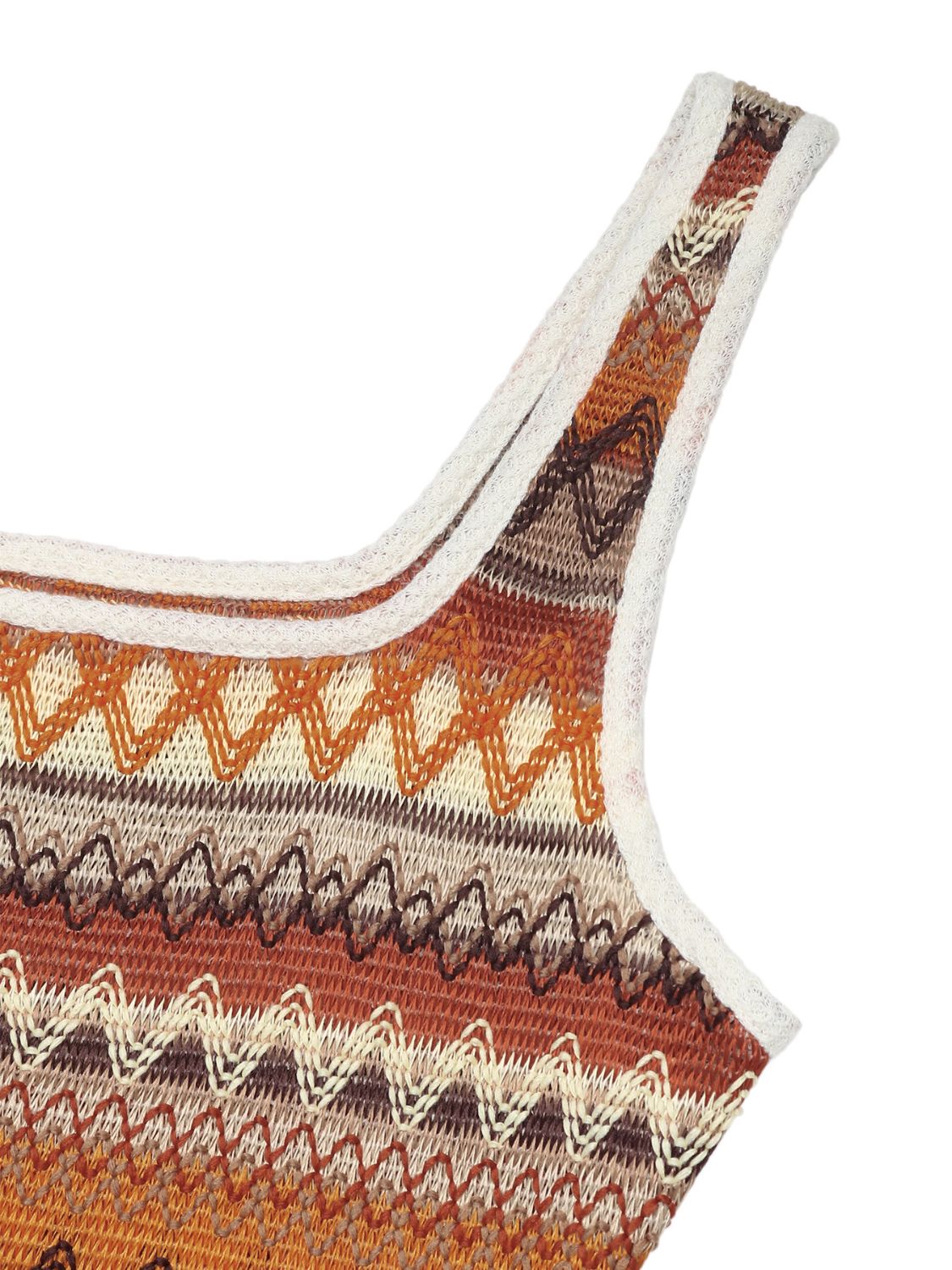 Perfee Side Slit Contrast Sleeveless Midi Tank Dress - Caramel, flat lay front view - Be Juliet