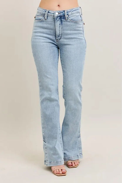 Judy Blue Tummy Control Vintage Wash Slim Boot Jeans – Plus Size - Be Juliet