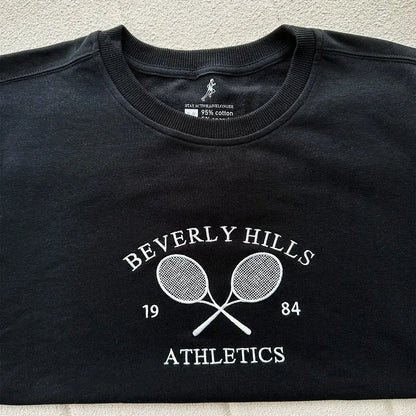 Serena Dreams Tennis-Inspired Sweatshirt - full-length front view on model - Be Juliet