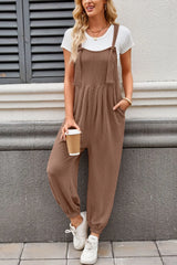 Lovelet Knotted Strap Overalls with Pockets - Be Juliet