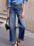 Édith Patch Pocket Shift Jeans – Soft Black - Medium, front view on model - Be Juliet