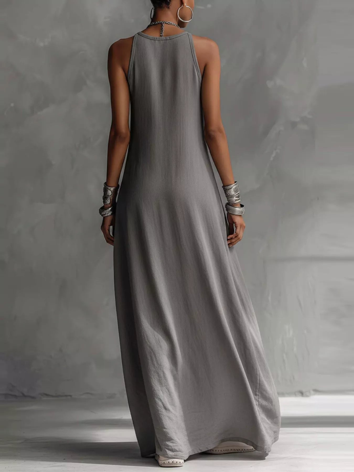 Two-Tone Sleeveless Maxi Dress - Be Juliet