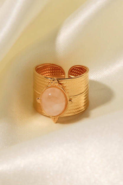 18K Gold-Plated Wide Open Ring - Orange, lifestyle worn on hand - Be Juliet