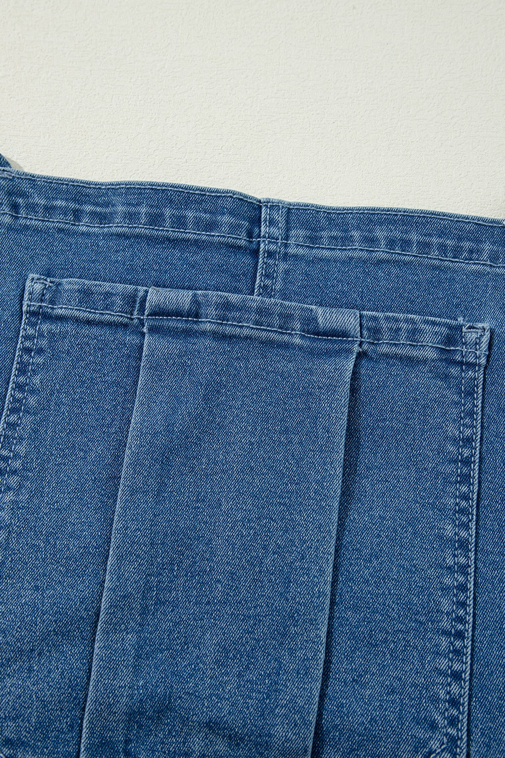 Adjustable Tie Straps Wide Leg Denim Overalls - Be Juliet