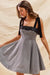 Sophie Houndstooth Tie-Shoulder Mini Dress - Be Juliet