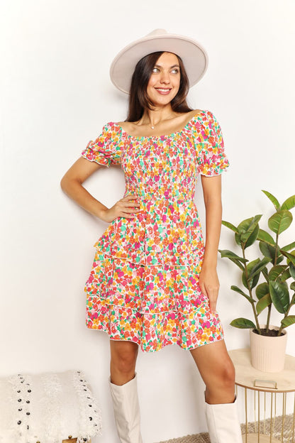 Devine Smocked Sweetheart Mini Dress - Be Juliet
