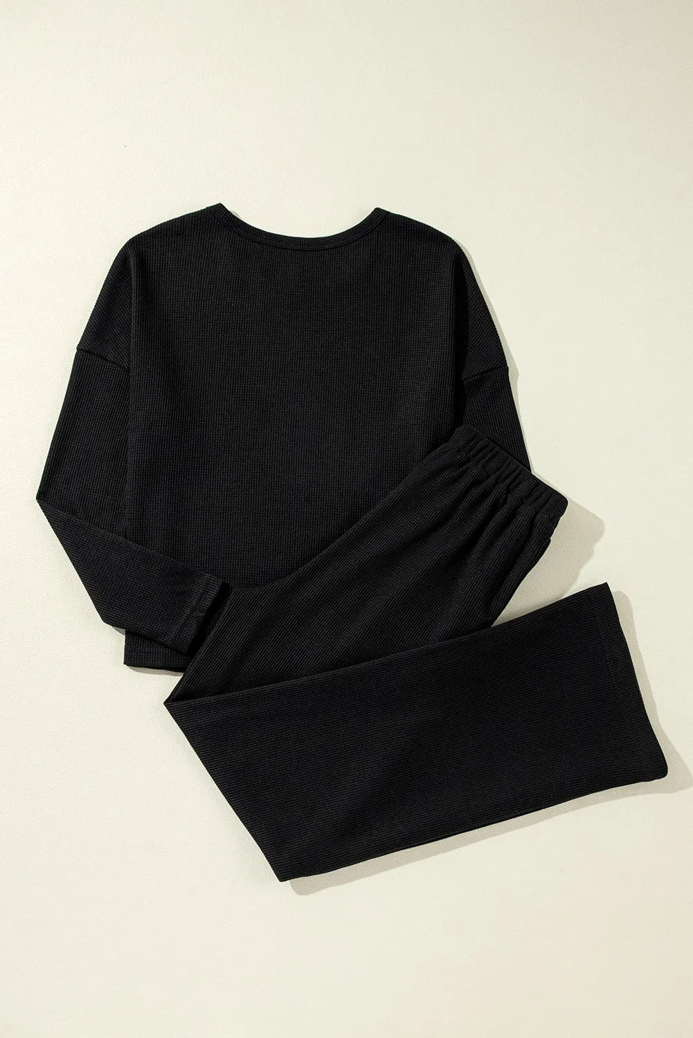 Long Sleeve Top and Drawstring Pants Lounge Set - Be Juliet