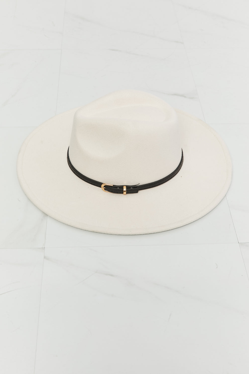 Fame Keep It Classy Fedora Hat - Beige, flat lay product shot - Be Juliet