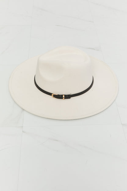 Fame Keep It Classy Fedora Hat - Beige, flat lay product shot - Be Juliet