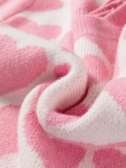 Valentine Heart Round Neck Sweater - Be Juliet
