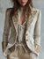 Be Juliet The Broderie Velvet Blazer cream velvet, front cropped view, gold floral embroidery on lapels