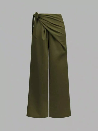 Renée Wrap-Waist Wide Leg Pants - Be Juliet