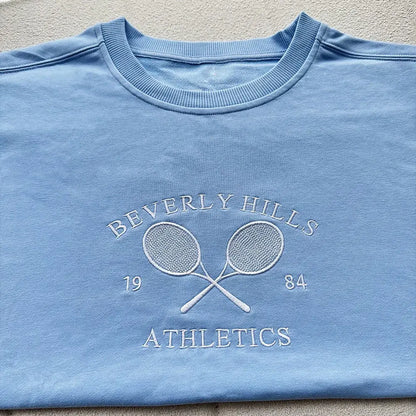 Serena Dreams Tennis-Inspired Sweatshirt - back view on model - Be Juliet