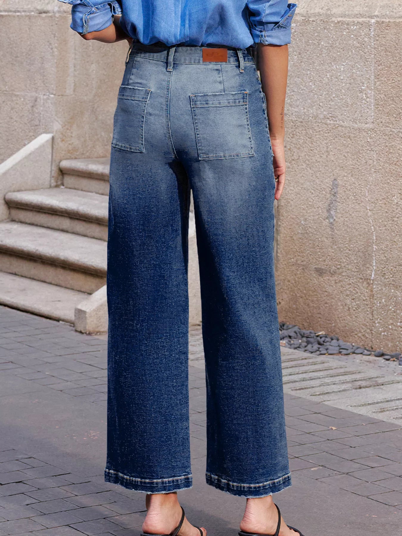 Édith Patch Pocket Shift Jeans – Soft Black - Be Juliet
