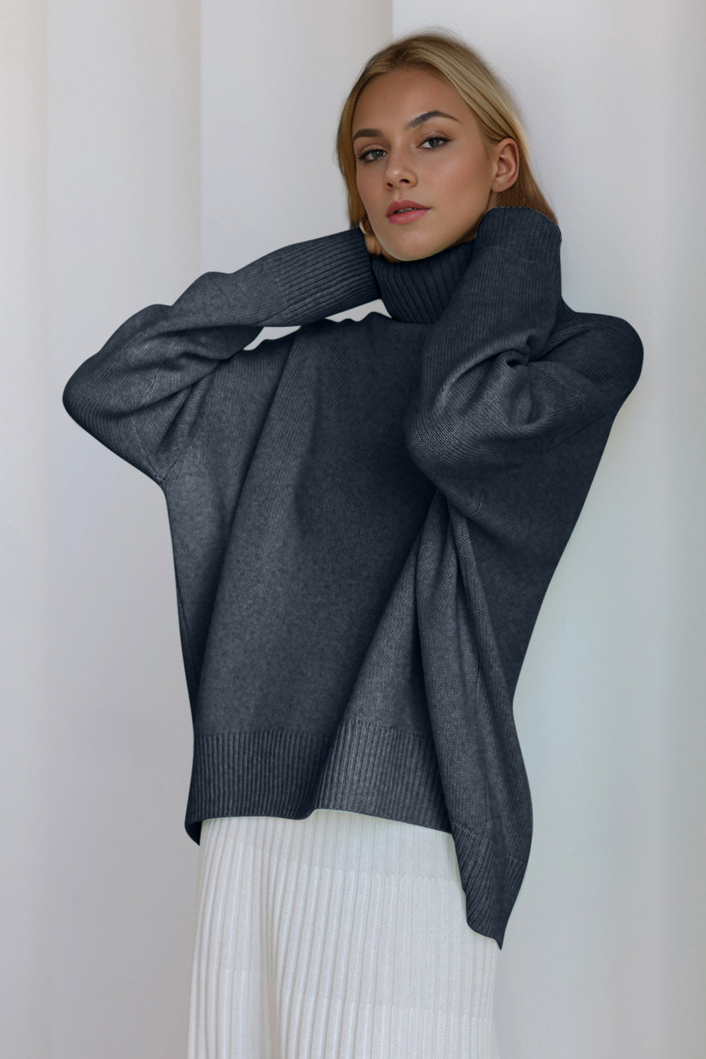 Basic Bae Turtleneck Long Sleeve Sweater - Be Juliet