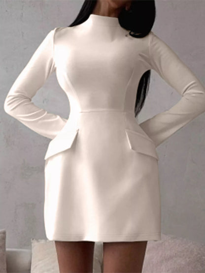 Mock Neck Long Sleeve Bodycon Dress - Be Juliet