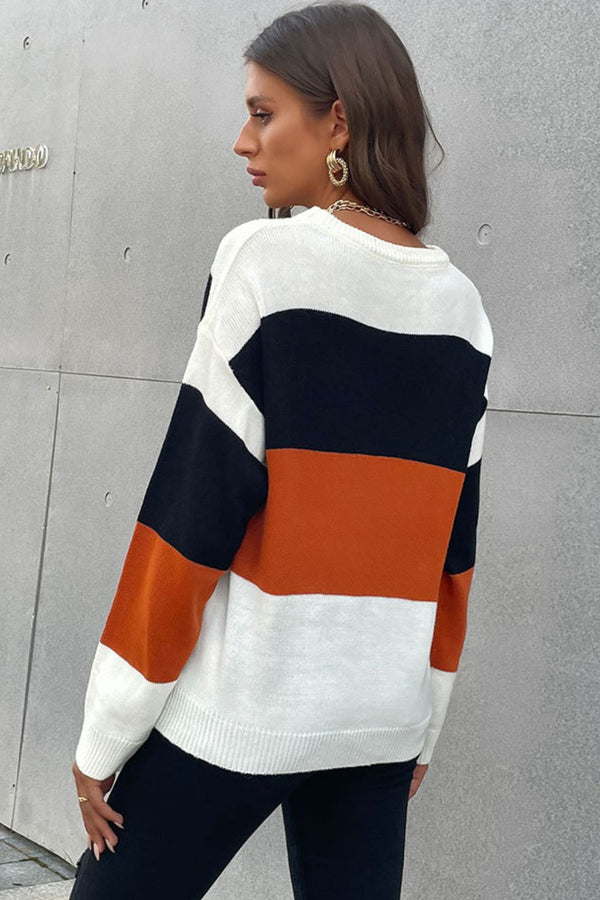 Perfee Color Block Sweater