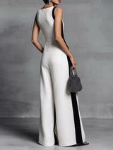 Céline Contrast Trim Jumpsuit - Be Juliet