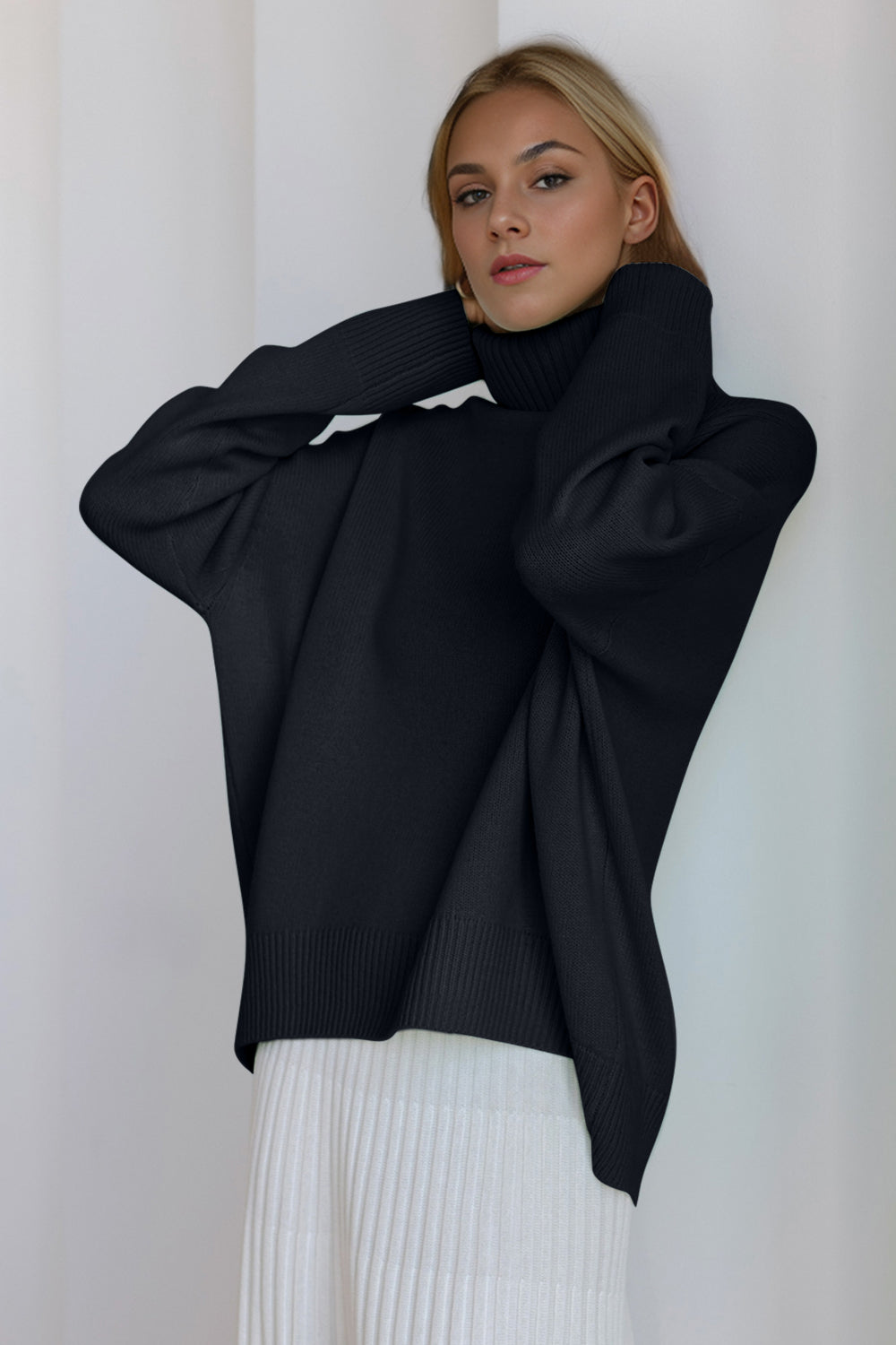 Basic Bae Turtleneck Long Sleeve Sweater - Be Juliet