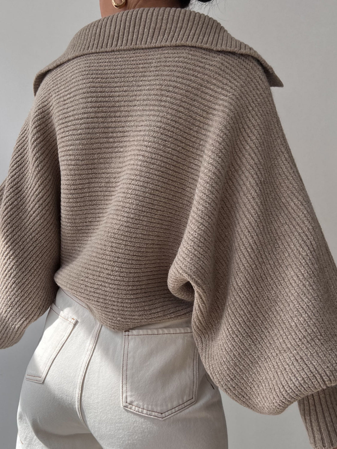 Johnny Collar Long Sleeve Sweater - Be Juliet
