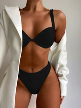 Luan Guo Hard Cup High-Waisted Bikini Set