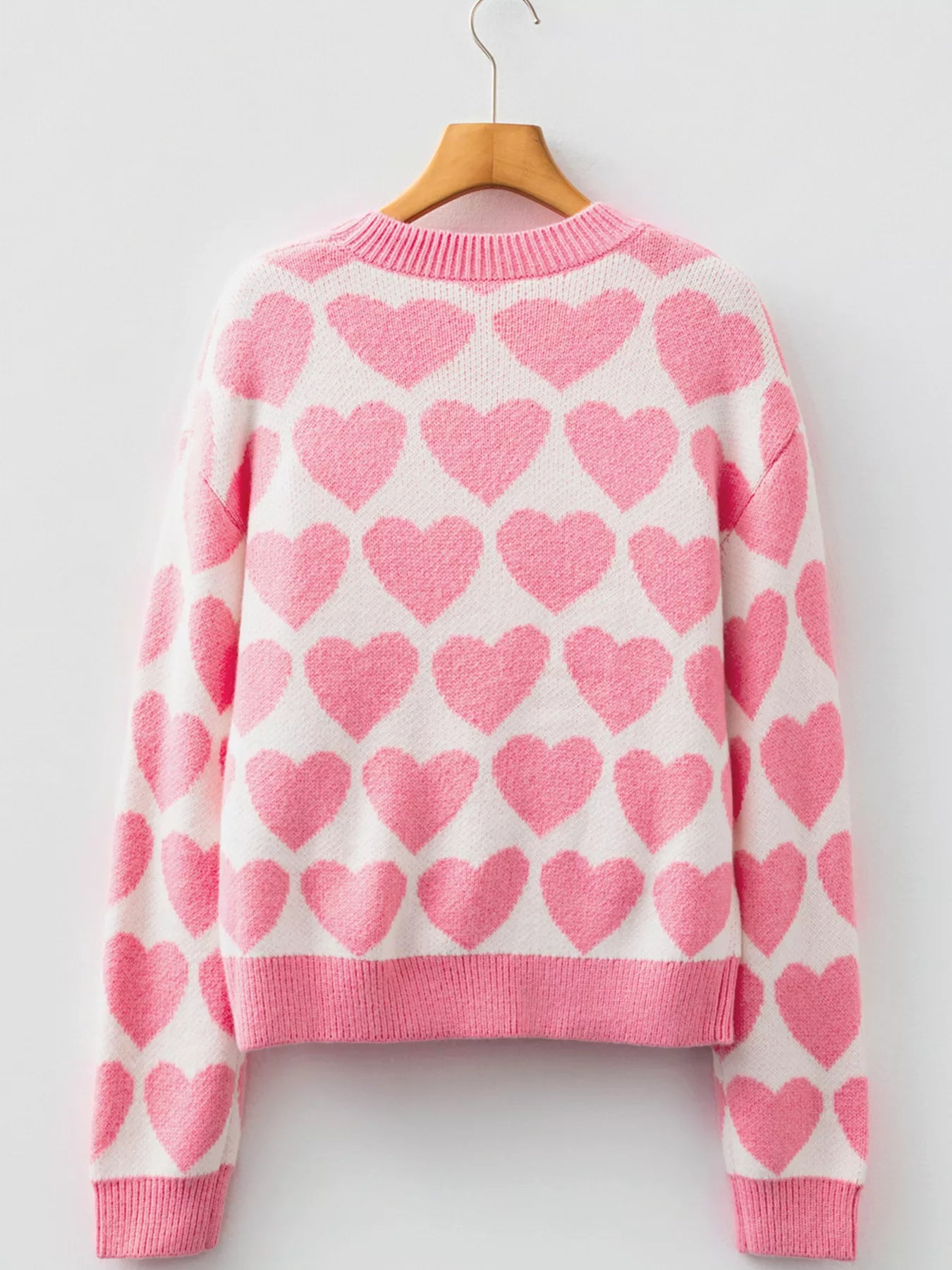 Valentine Heart Round Neck Sweater - Be Juliet