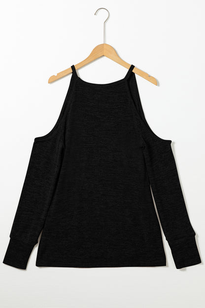 Trinity Cold Shoulder Long Sleeve Top - Be Juliet