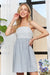 ADORA Sleeveless Mix Babydoll Dress - SKY BLUE, front view on model - Be Juliet